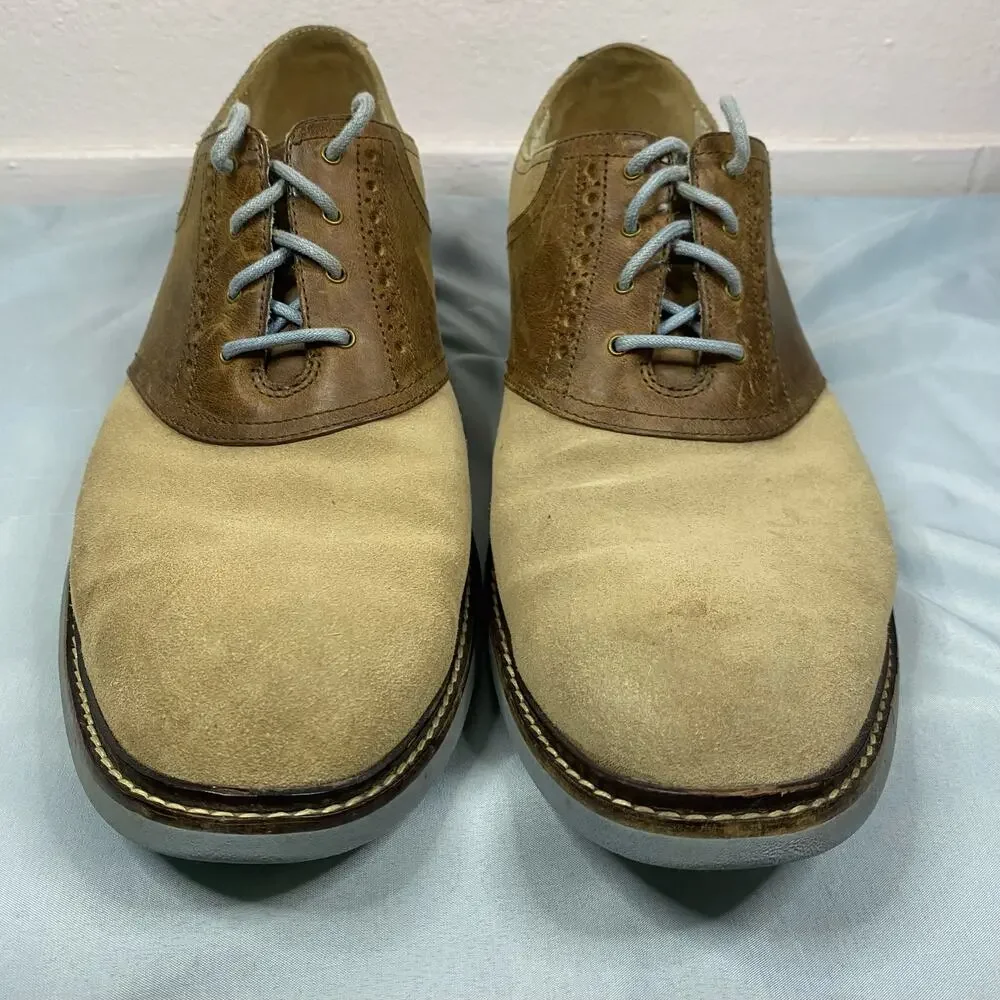 Cole Haan Shoes Mens Oxford Brown Suede Comfort Lace Up Low Top 11.5